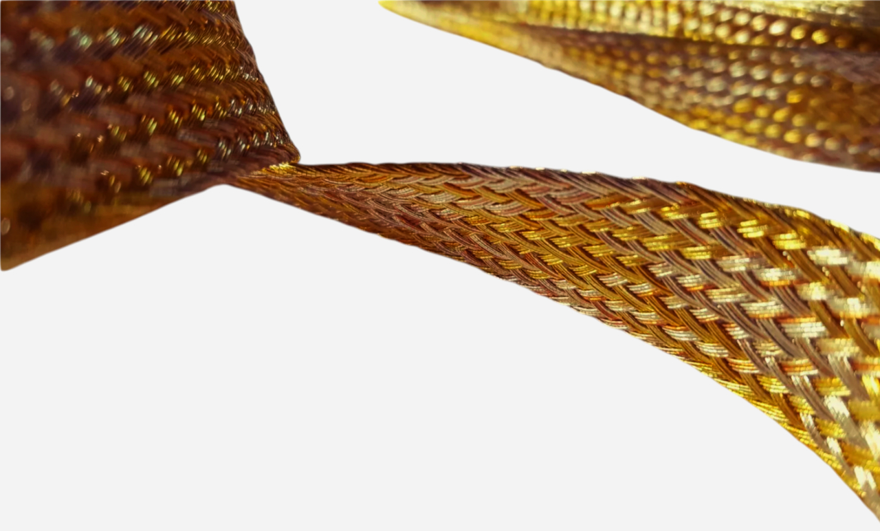 Еластична оплетка TECHFLEX Ø 12.7 мм 1 м золота трубка імітація плетеної сталі