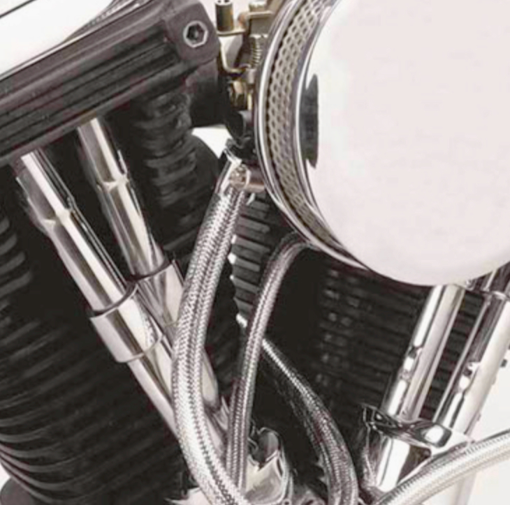 Кабельна оплетка TechFlex Chrome XC 0,63 см, 1 метр, плетена нержавіюча трубка