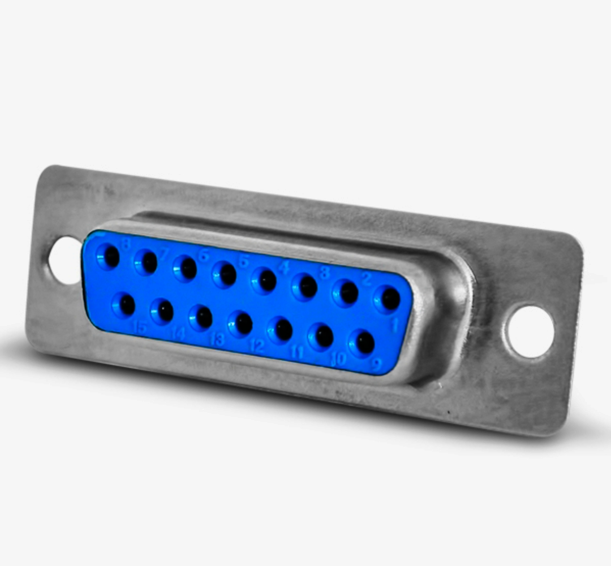 Разʼєм D-SUB DB-15F (New Tide, Тайвань) 15 контактів, дворядний, під пайку, золото