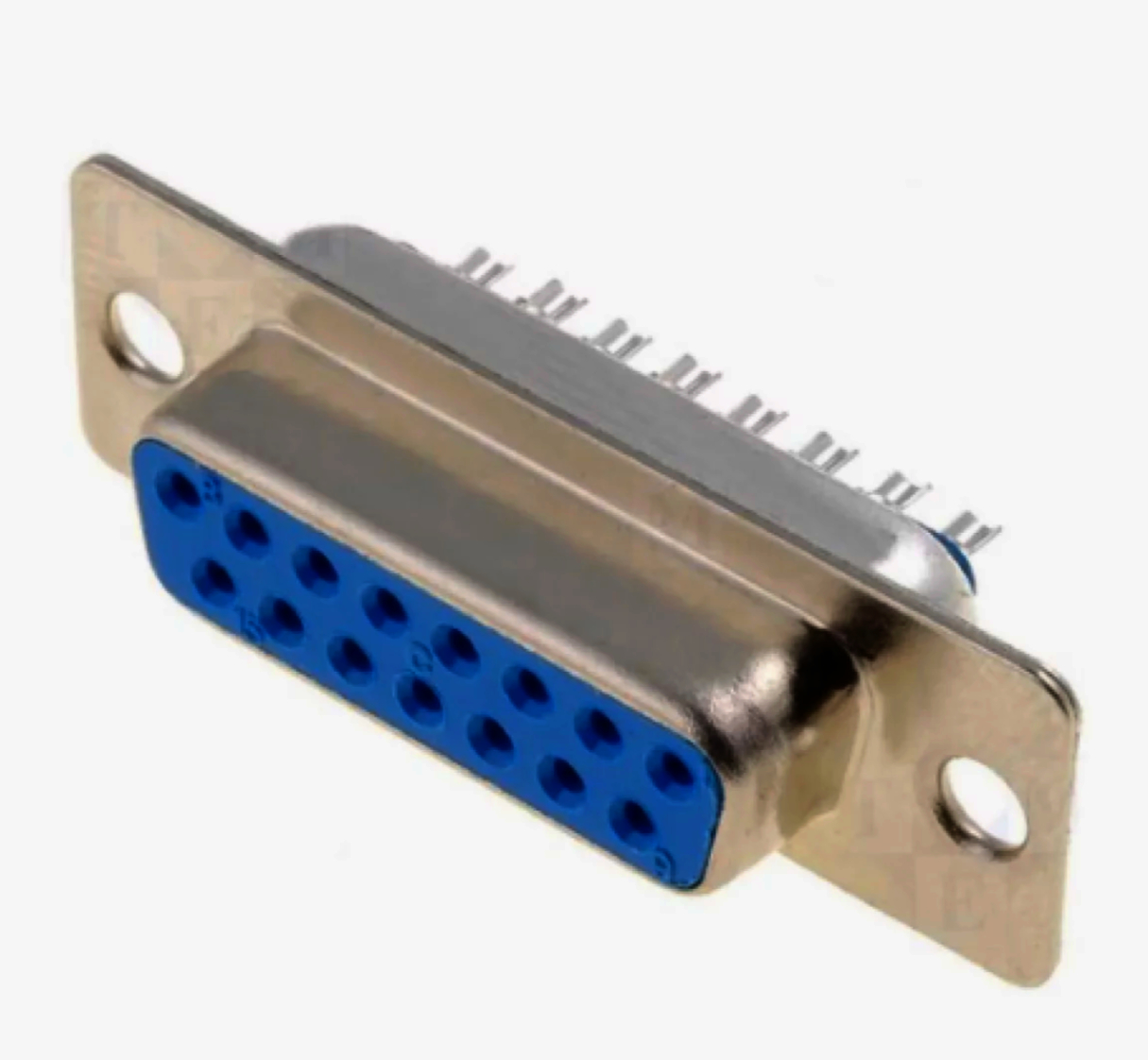 Разъём D-SUB DB-15F под пайку с золотым покрытием New Tide (Тайвань) 15-контактный