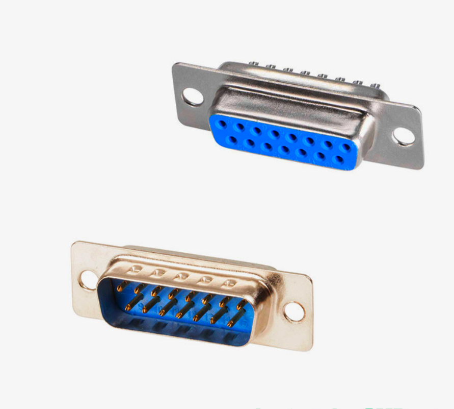 Разъем D-SUB DB-15M 15 контактів, 2 ряди, золото, New Tide, Тайвань, пайка