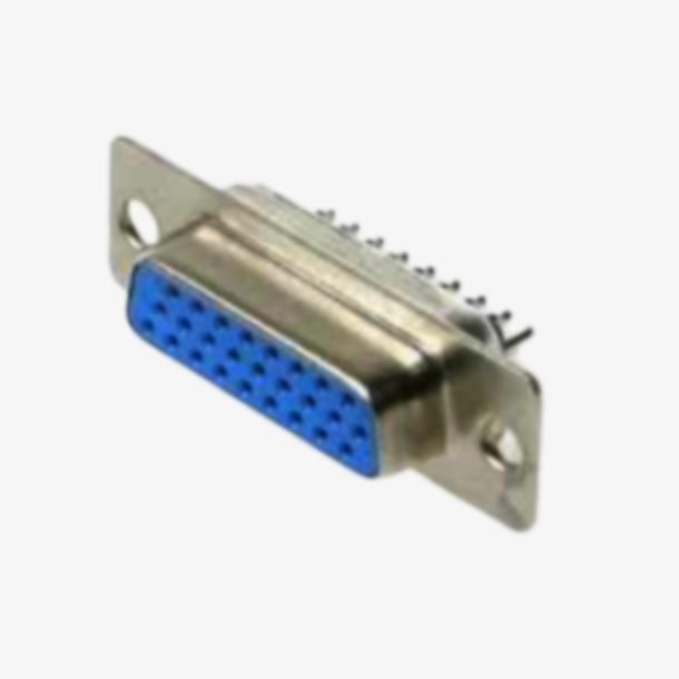 Раз'єм D-SUB HD26 3 ряди, штекер під пайку, 26 контактів, позолочені контакти