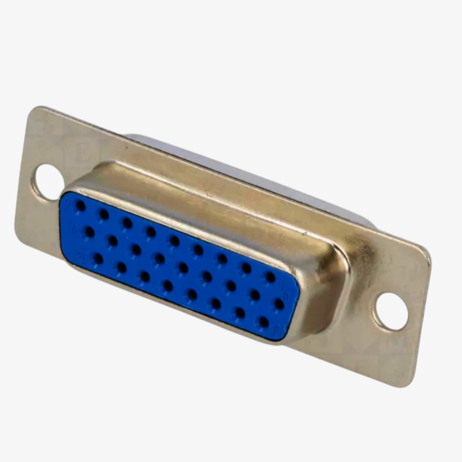 Раз'єм D-SUB HD26 3 ряди, штекер під пайку, 26 контактів, позолочені контакти