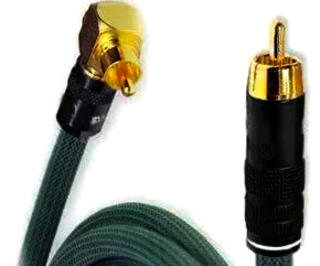 Кабель RCA для активного сабвуфера REFERENCE 10 м угол-угол 24K метал, оригінал