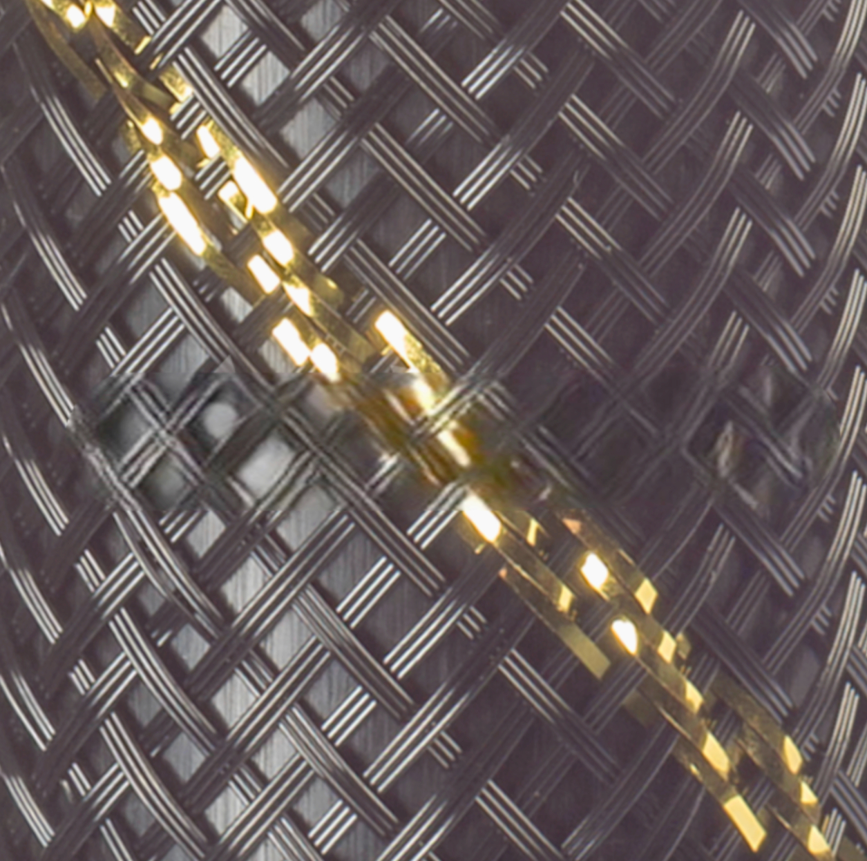 Оплітка Techflex чорна-золота 0.95 см для захисту проводів Ø 8-15.9 мм, 1 метр