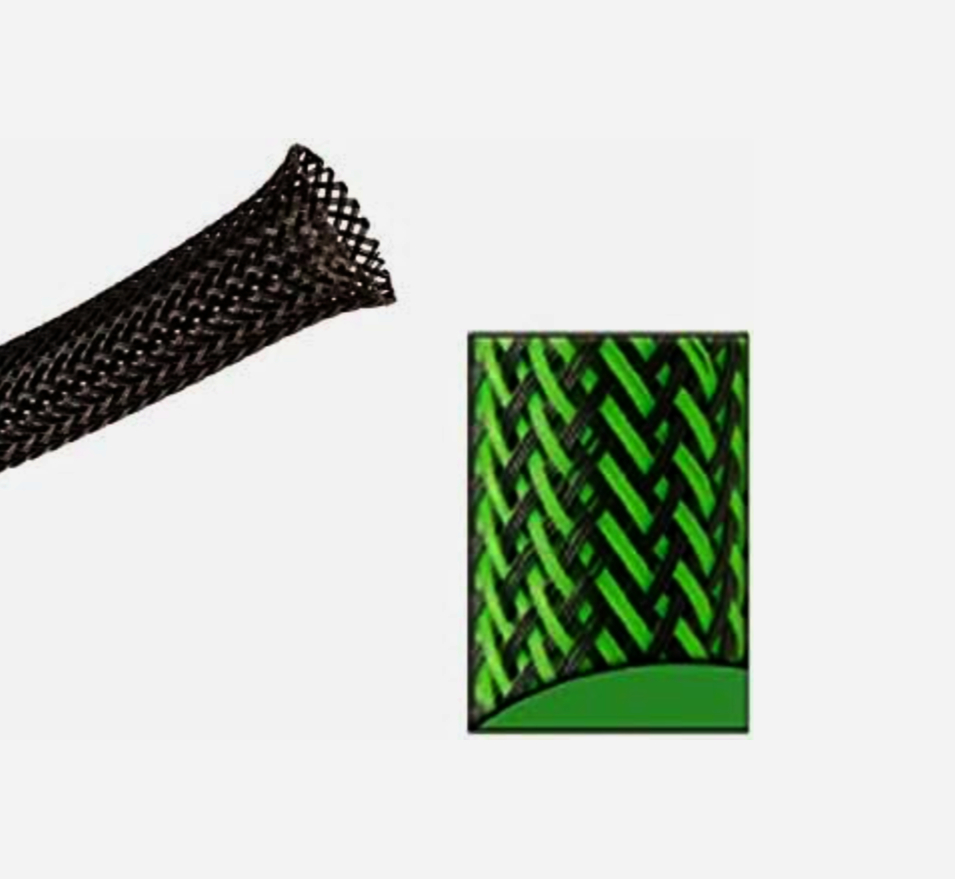 Кабельна оплетка TECHFLEX PET 1.27 см, розтяжка 6.3-19.0 мм, 1 м, ізоляція кабелів