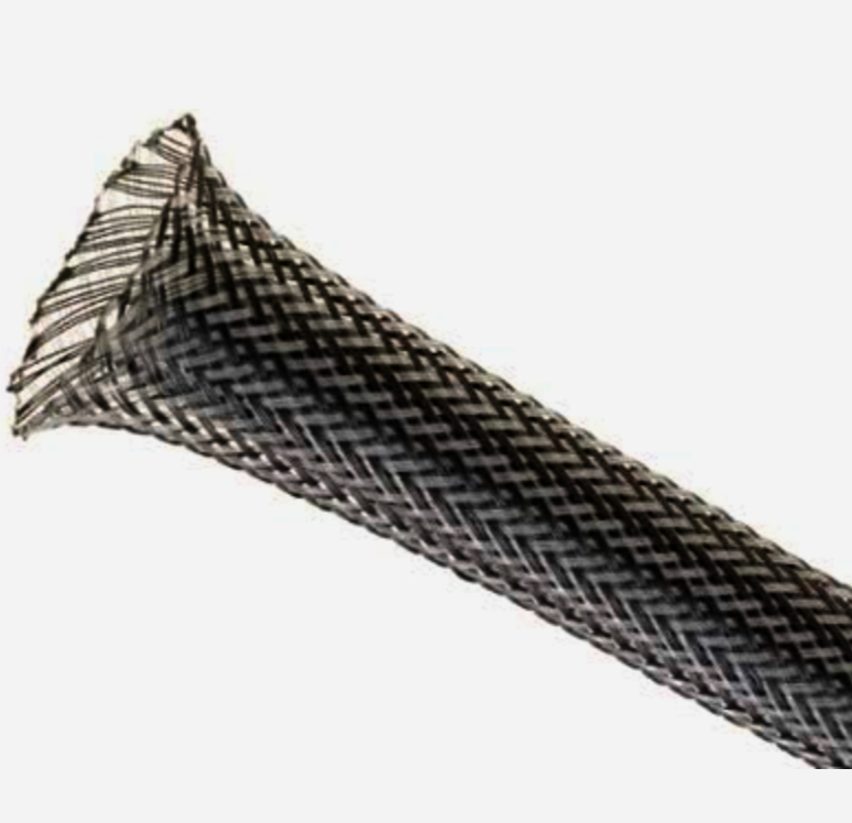 Оплетка Techflex 1 м для кабелів 19 мм, карбон PET, растяжка 12.7-27.9 мм, захист проводів
