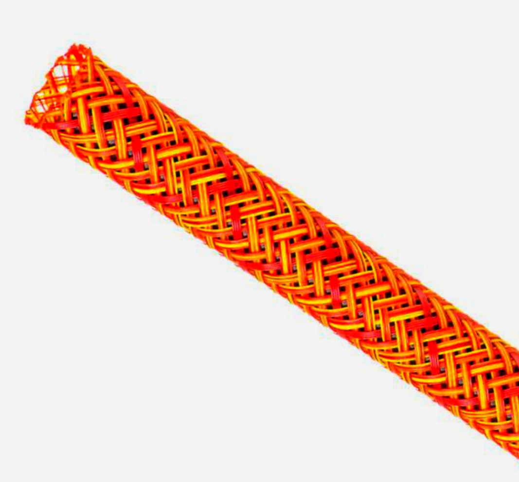 Кабельна оплетка Techflex 1 м, вогняна розцвітка, PET ReMix, 1.27 см, розтяжка 9.40-15.88 мм