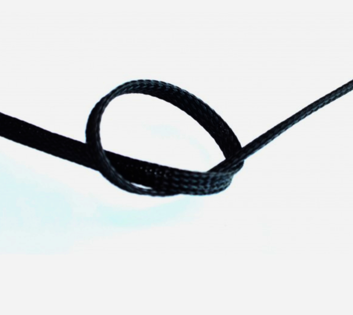 Кабельна оплетка Techflex CleanCut 1 м, еластична, плотне плетення, 3.81 мм, чорна