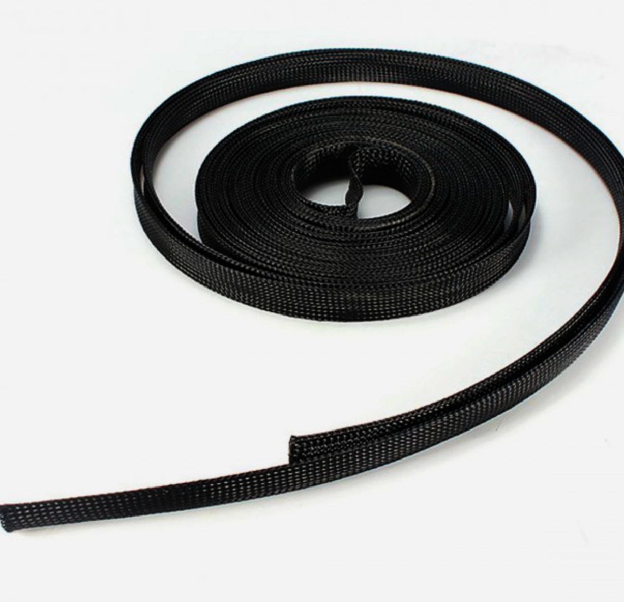 Оплітка JDD Tech для кабеля 12 мм розтяжка 8-14 мм, чорна, довжина 1 м, щільне плетення ColdCut