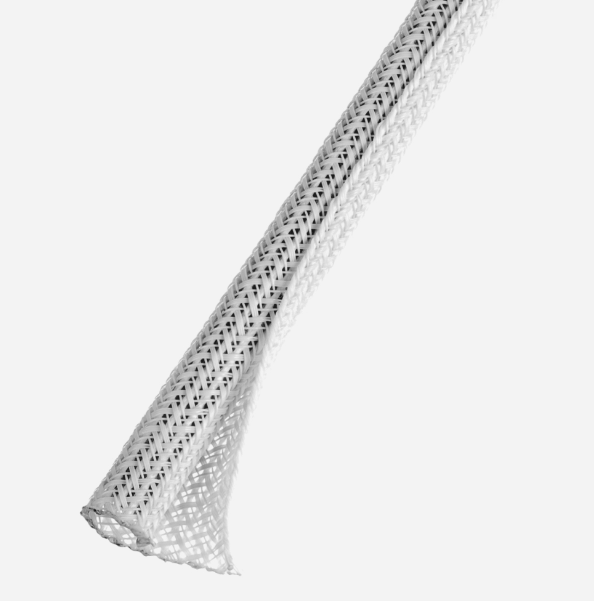 Еластична оплетка Techflex F6N0.25WH, 1 м, біла, 0.63 см, перекриття 25%, самозакриваючася