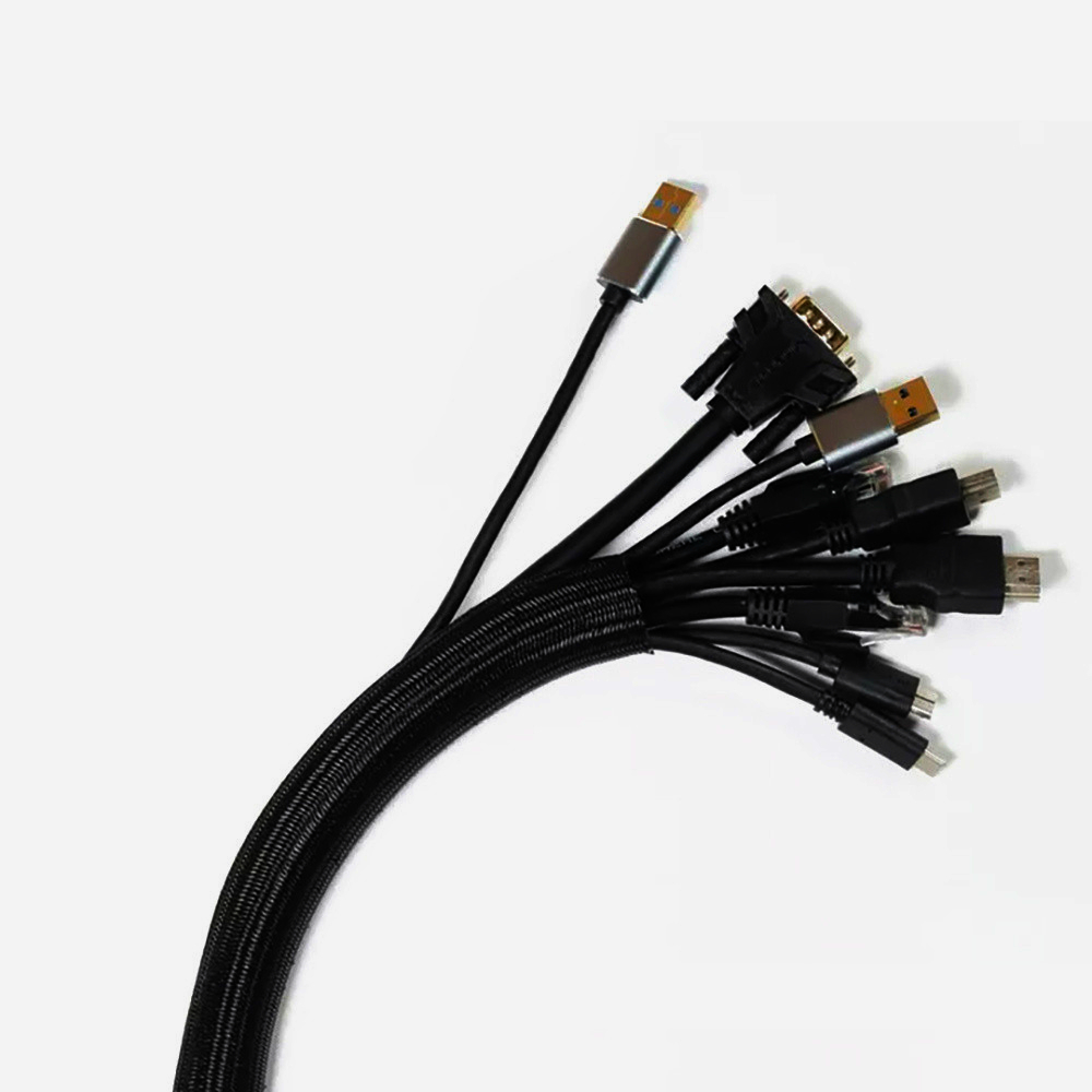 F6 Techflex самозакриваючеся еластичне кабельне оплетення 1м, чорне, діаметр 0.32 см