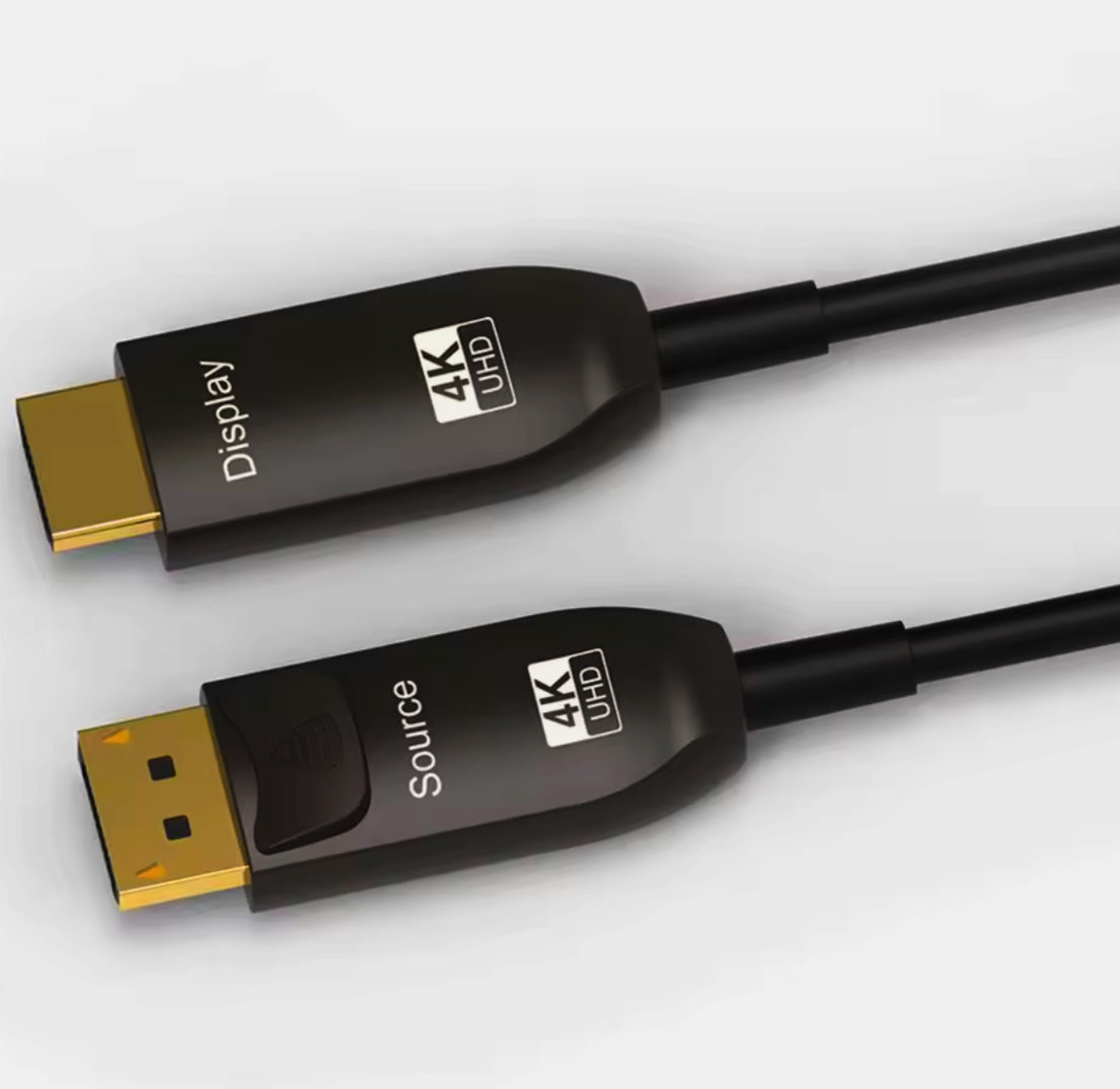 Кабель I-Taki DP 1.2 на HDMI 2.0, 20 м, 4K UHD, 21.6 Гбіт/с, Оптичний, Золоті контакти