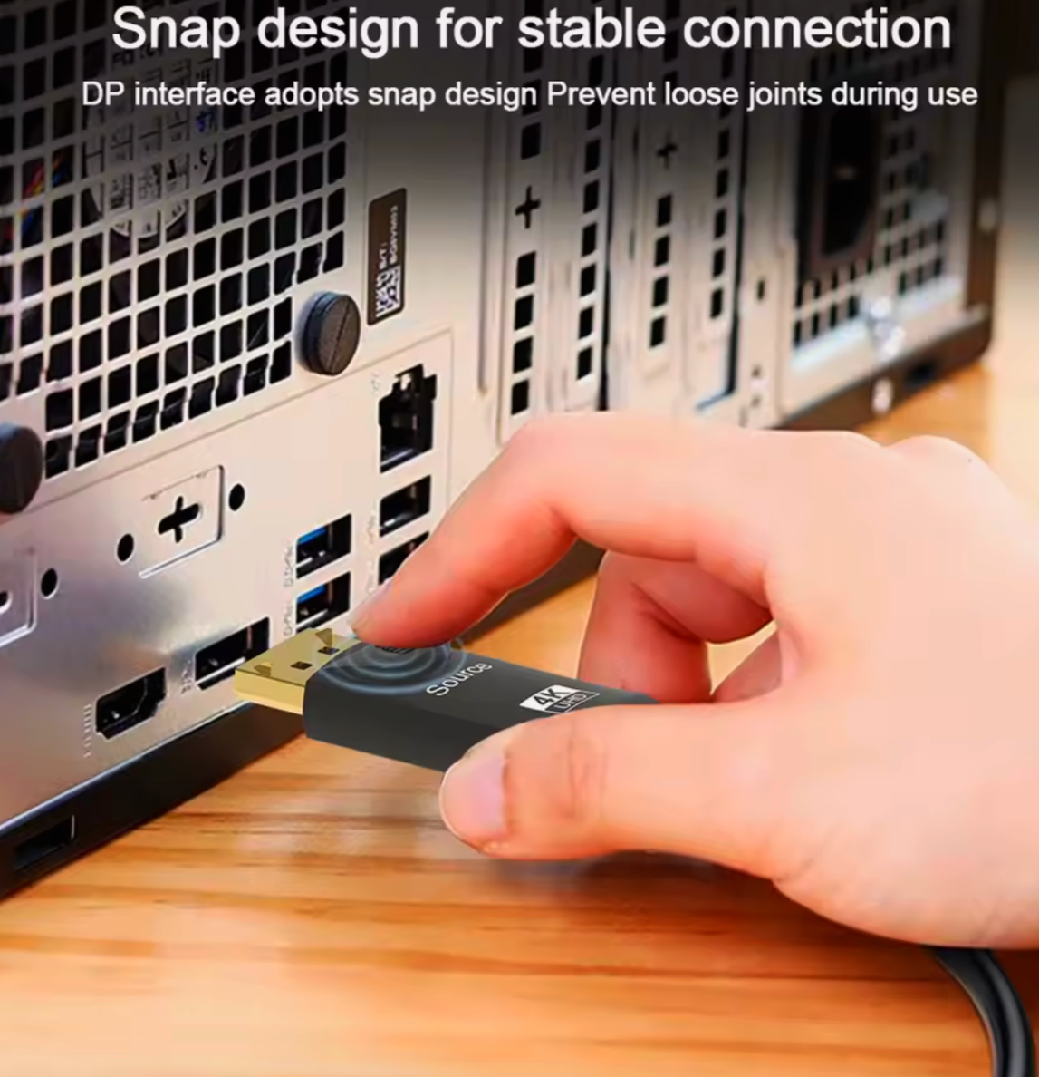 Кабель I-Taki DP 1.2 на HDMI 2.0, 20 м, 4K UHD, 21.6 Гбіт/с, Оптичний, Золоті контакти
