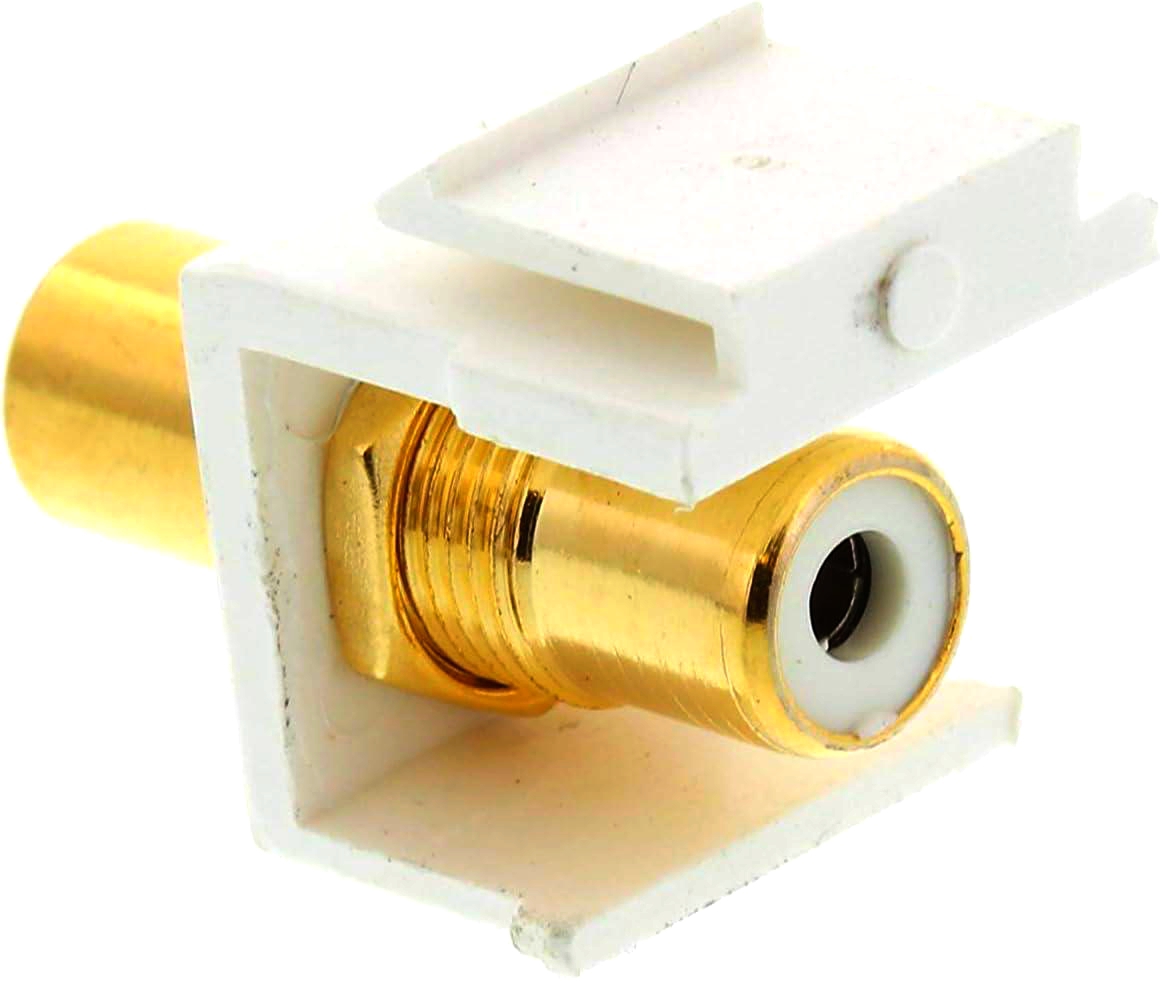Вставка RCA Keystone MONOPRICE, гніздо-гніздо, для настінних панелей, 24К золото, 1м
