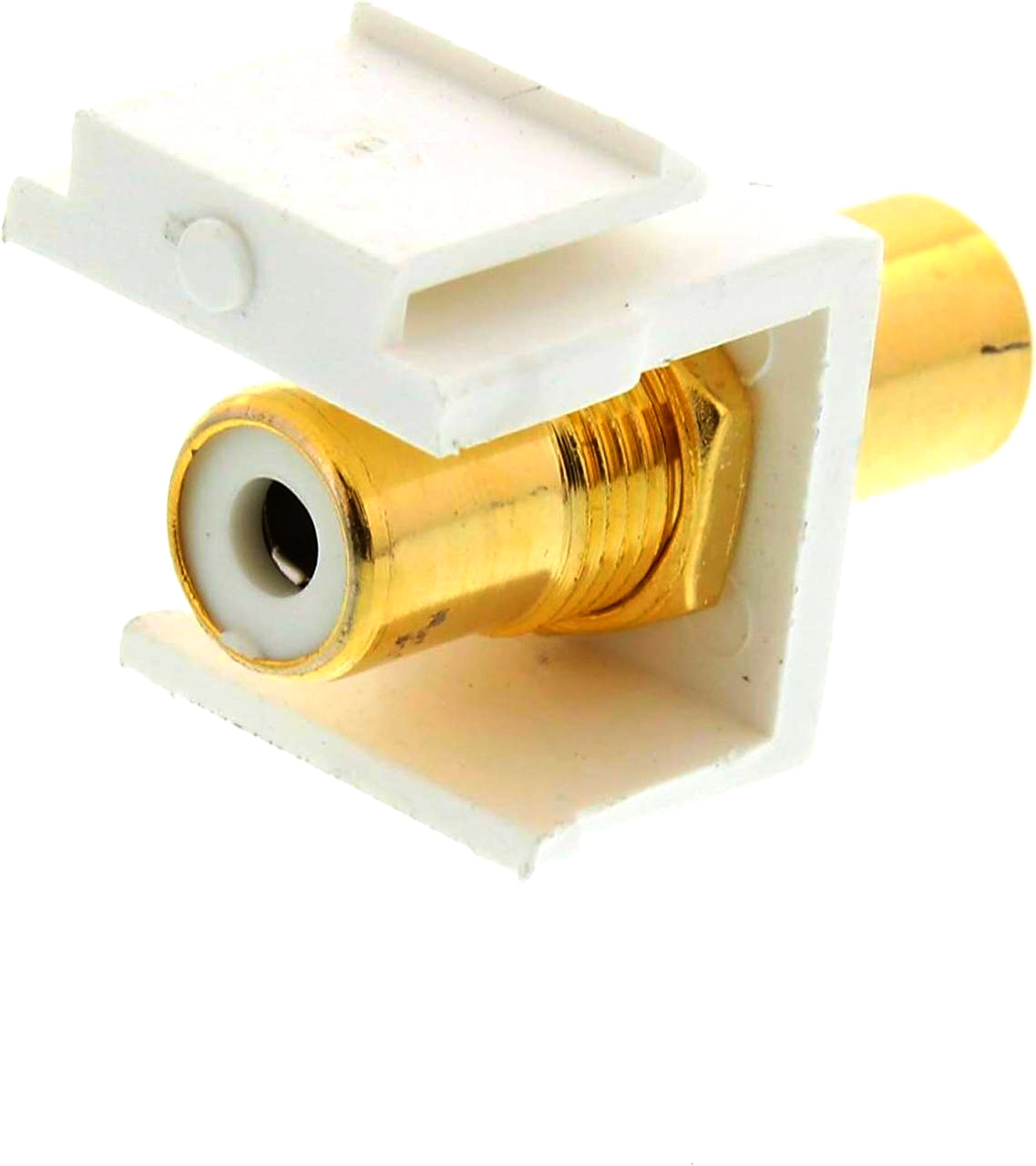 Вставка RCA Keystone MONOPRICE, гніздо-гніздо, для настінних панелей, 24К золото, 1м