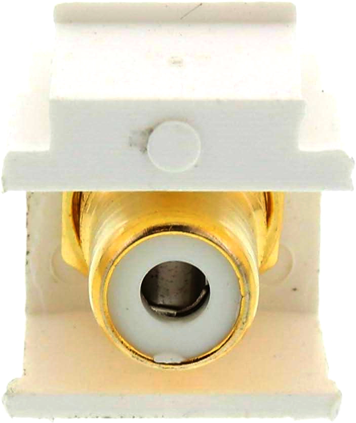 Вставка RCA Keystone MONOPRICE, гніздо-гніздо, для настінних панелей, 24К золото, 1м