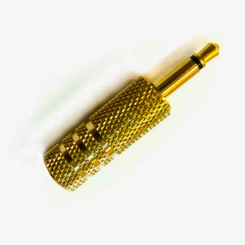 Штекер AVVICON Jack 3.5 мм моно з позолоченими контактами для кабеля 4-7.0 мм, золото