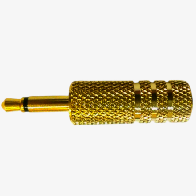 Штекер AVVICON Jack 3.5 мм моно з позолоченими контактами для кабеля 4-7.0 мм, золото