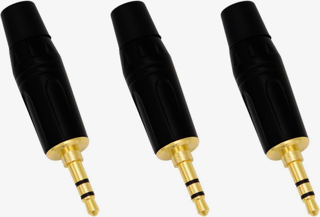 Штекер Jack 3.5мм стерео I-Taki TC173-B, чорний, 3-канальний, для навушників, оригінал