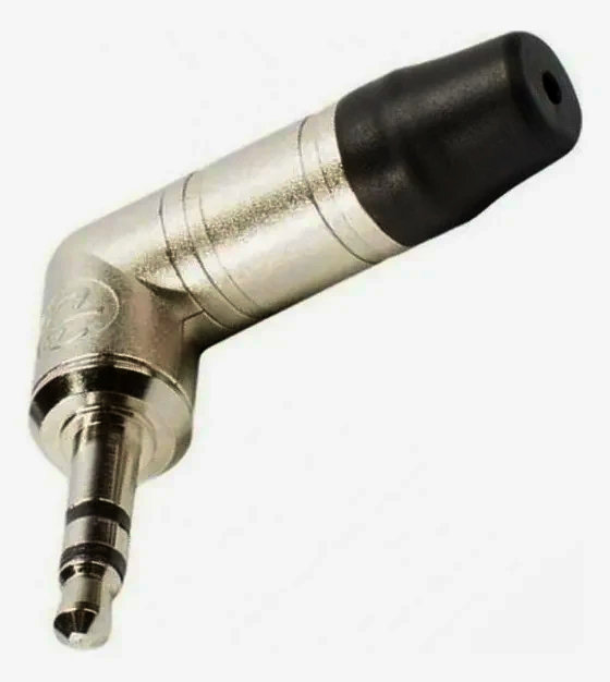 Jack 3.5 мм кутовий стерео розapos;єм Neutrik для кабелів до 4.5 мм, нікельований корпус