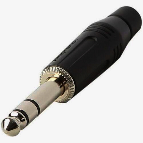 Amphenol Jack 6.3 мм стерео штекер на кабель Ø 3.0-7.0 мм, никелевий корпус, оригінал