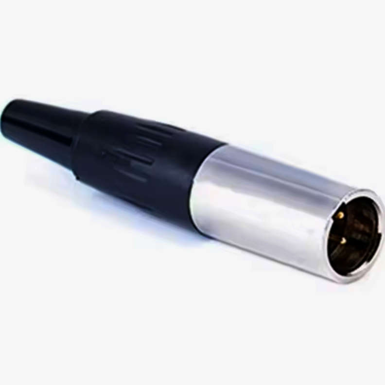 Штекер mini XLR SA102-3P для кабеля 2.0–3.5 мм, нікель/чорний, MOCO, 3 контакта, оригінал