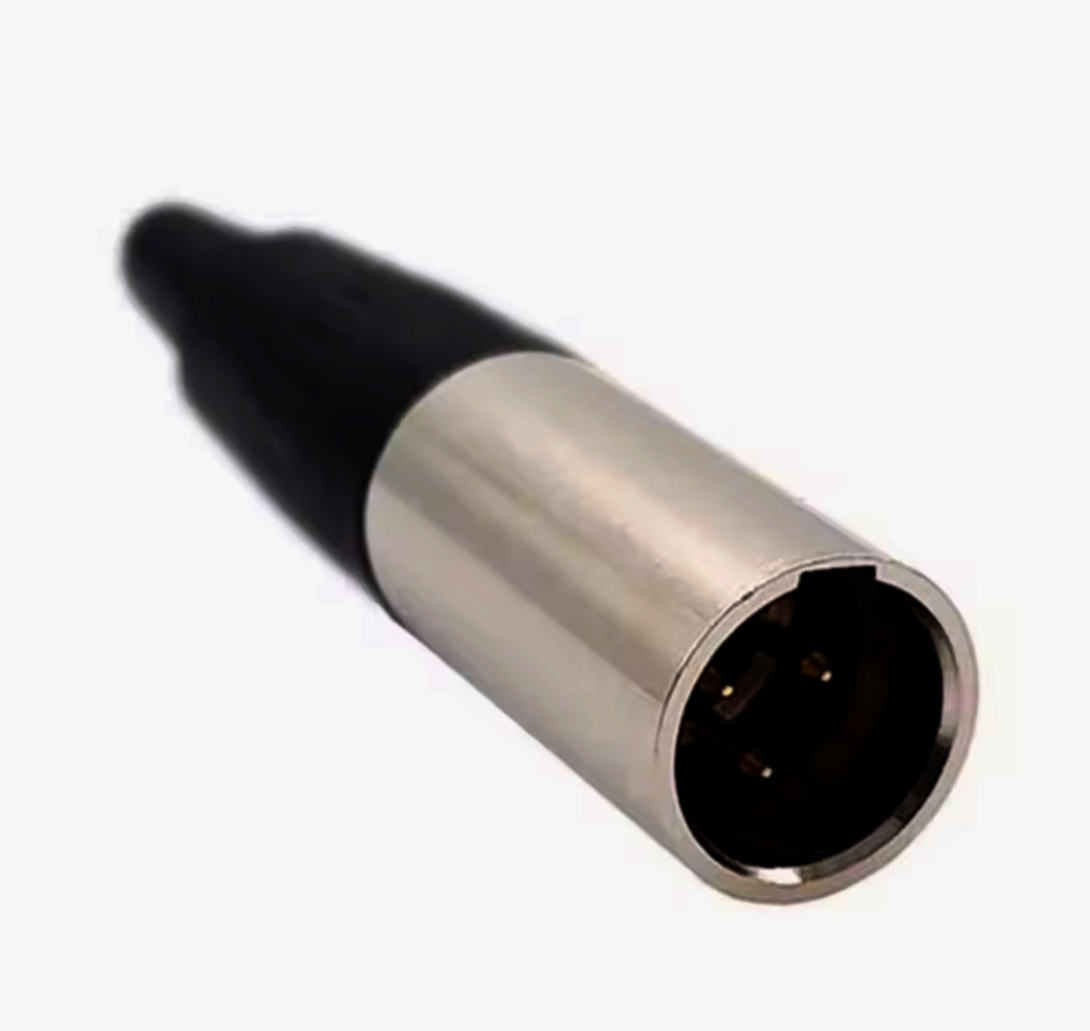 mini XLR розapos;єм SA102-3P 3-контактний штекер MOCO для кабелів 2.0-3.5 мм, нікель/чорний