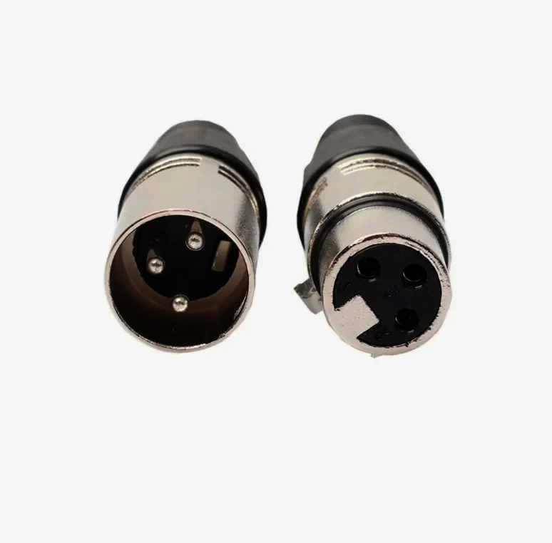 XLR роз'єм MOCO HFC3MXL «тато» на 3 контакти під пайку, метал, для звукових систем, 1 шт