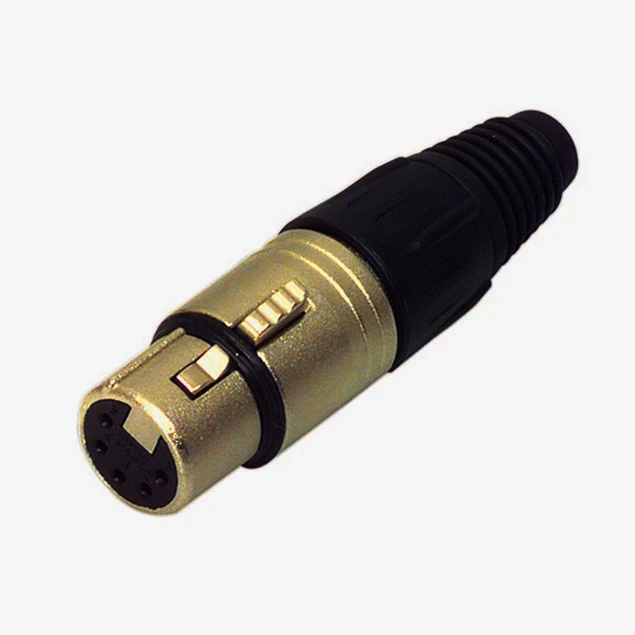 Кабельний розapos;єм MOCO XLR HFC4FXL 4-контактний, нікель, пайка, для аудіо і відео, 1м