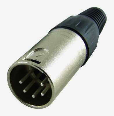 XLR штекер MOCO HFC5MXL 5-контактний (папа) для аудіо і світлотехніки, пайка, 1м