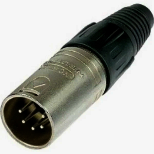 XLR штекер MOCO HFC5MXL 5-контактний (папа) для аудіо і світлотехніки, пайка, 1м