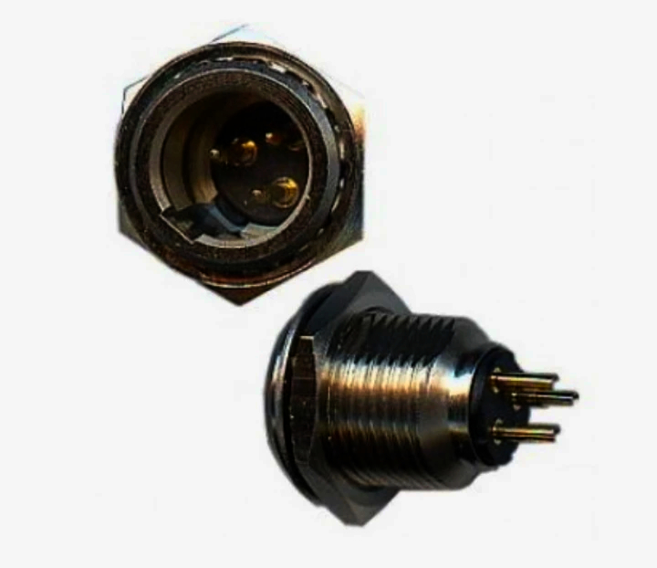 Панельний роз'єм Mini XLR 3-контактний SA108-3P (тато) латунь, 1м, MOCO, оригінал