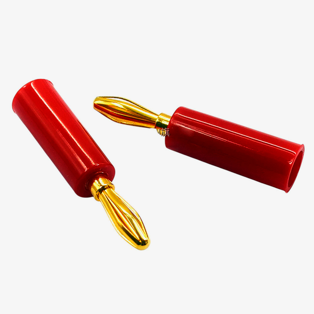 Аудіо розapos;єм AVVICON quot;бананquot; під пайку, до 4 мм2, червоний, позолочений штекер, 1м