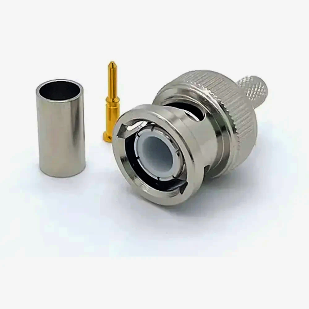 BNC роз'єм Telegärtner J01000A1255Y обжимний 50 Ом, Німеччина, для високочастотних сигналів 1м