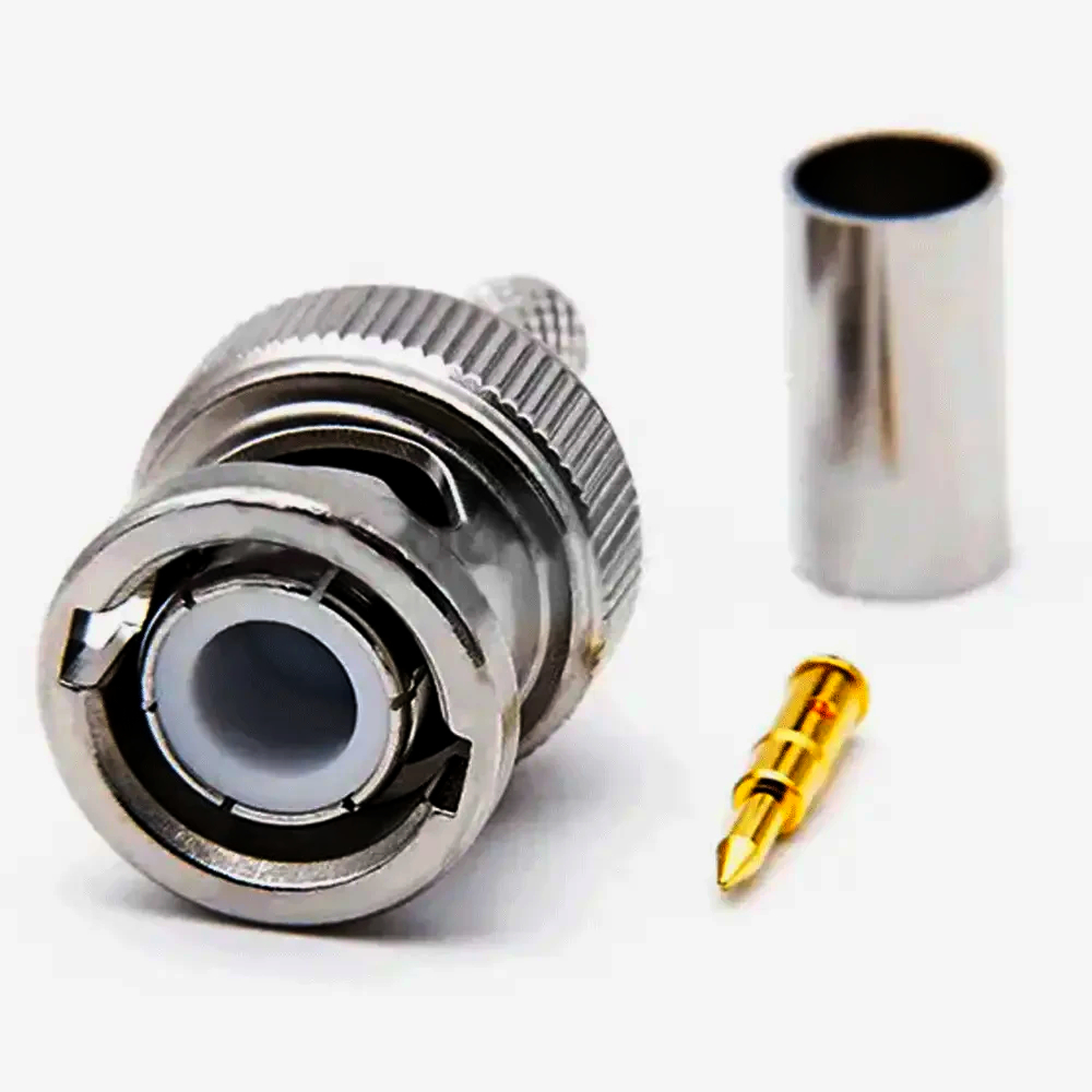 BNC роз'єм Telegärtner J01000A1255Y обжимний 50 Ом, Німеччина, для високочастотних сигналів 1м