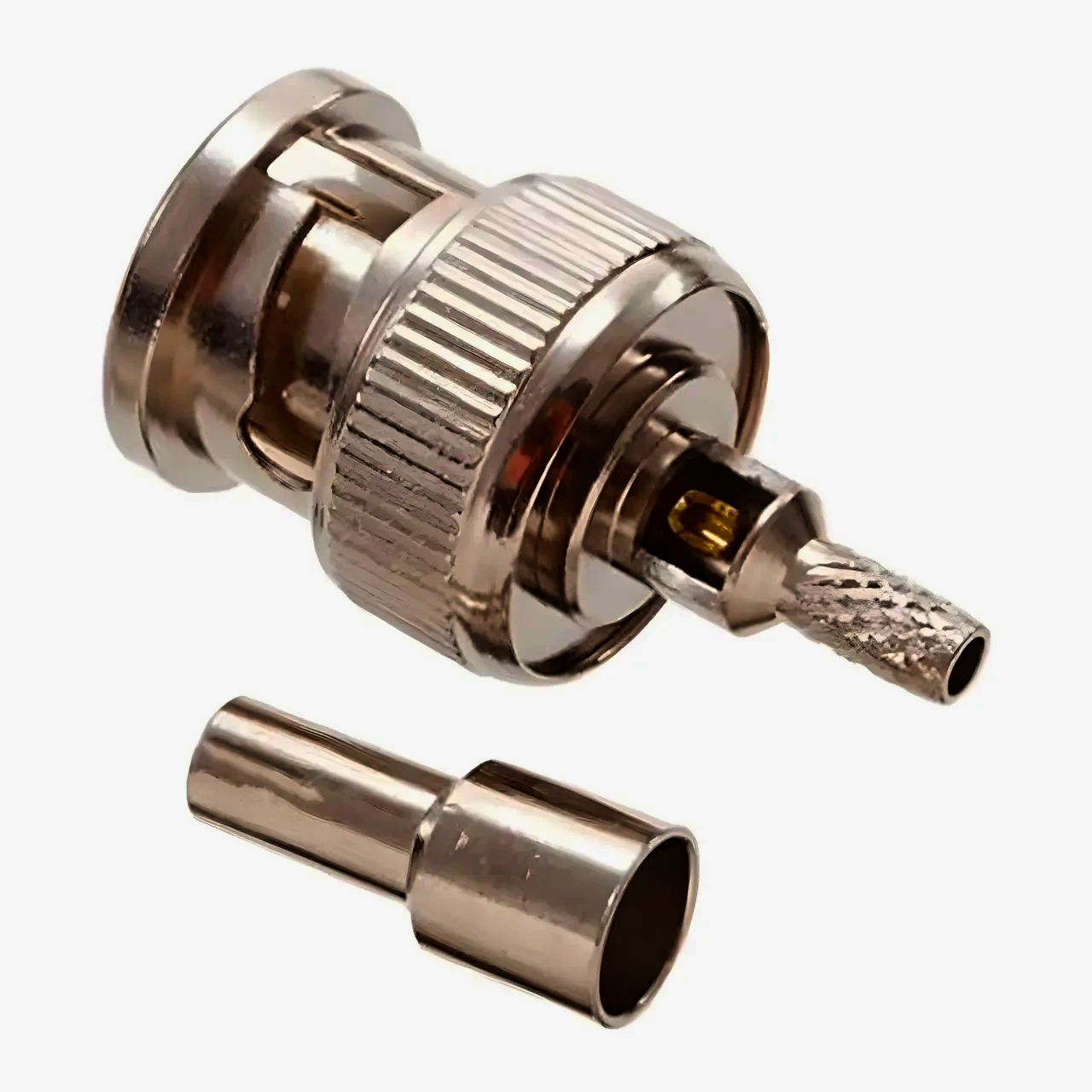 BNC-роз'єм Telegärtner J01002A0036 75 Ом G4 для кабелю RG-179B/U, метал, обжим, 1 м