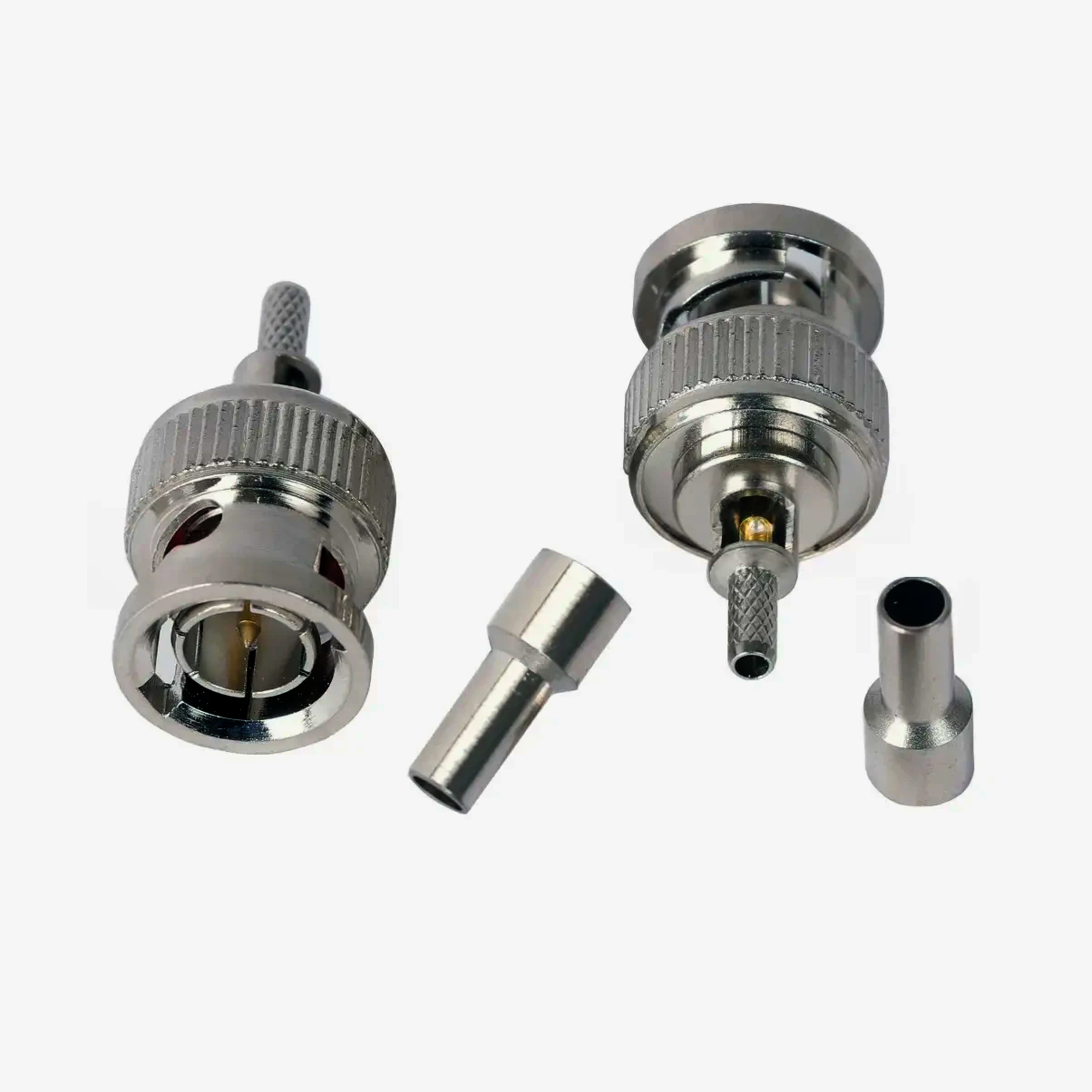 BNC-роз'єм Telegärtner J01002A0036 75 Ом G4 для кабелю RG-179B/U, метал, обжим, 1 м