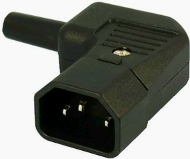 Сетевий штекер C14 кутовий I-Taki AC-301MCJ 250В 10А 3-контактний (Південна Корея)