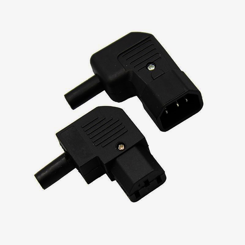 Сетевий штекер C14 кутовий I-Taki AC-301MCJ 250В 10А 3-контактний (Південна Корея)