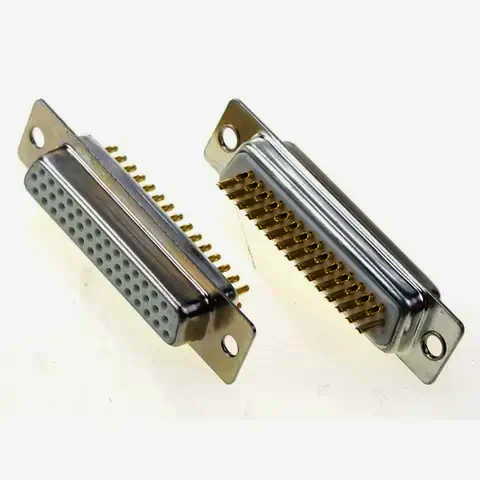 D-SUB роз'єм-гніздо під пайку New Tide 50 контактів, трирядний, позолочені контакти, Тайвань