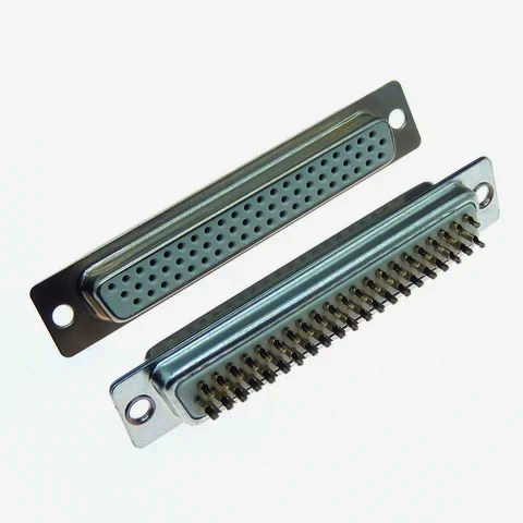 Разapos'єм D-SUB 50 pin, гніздо трьохрядний, під пайку, золото, New Tide (Тайвань)