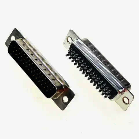 Штекер D-SUB 50 пінів під пайку з позолоченими контактами New Tide, трирядний для телеком-рішень