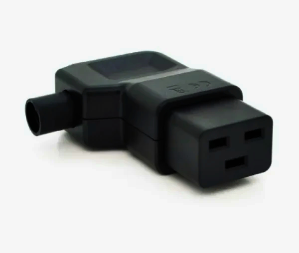 IEC C19 кутовий роз'єм 250 В/16 А I-Taki 3 контакти, гніздо для кабелю, 70°C