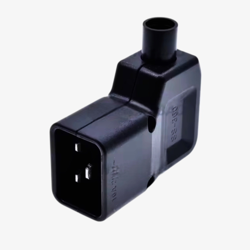 IEC C19 кутовий роз'єм 250 В/16 А I-Taki 3 контакти, гніздо для кабелю, 70°C