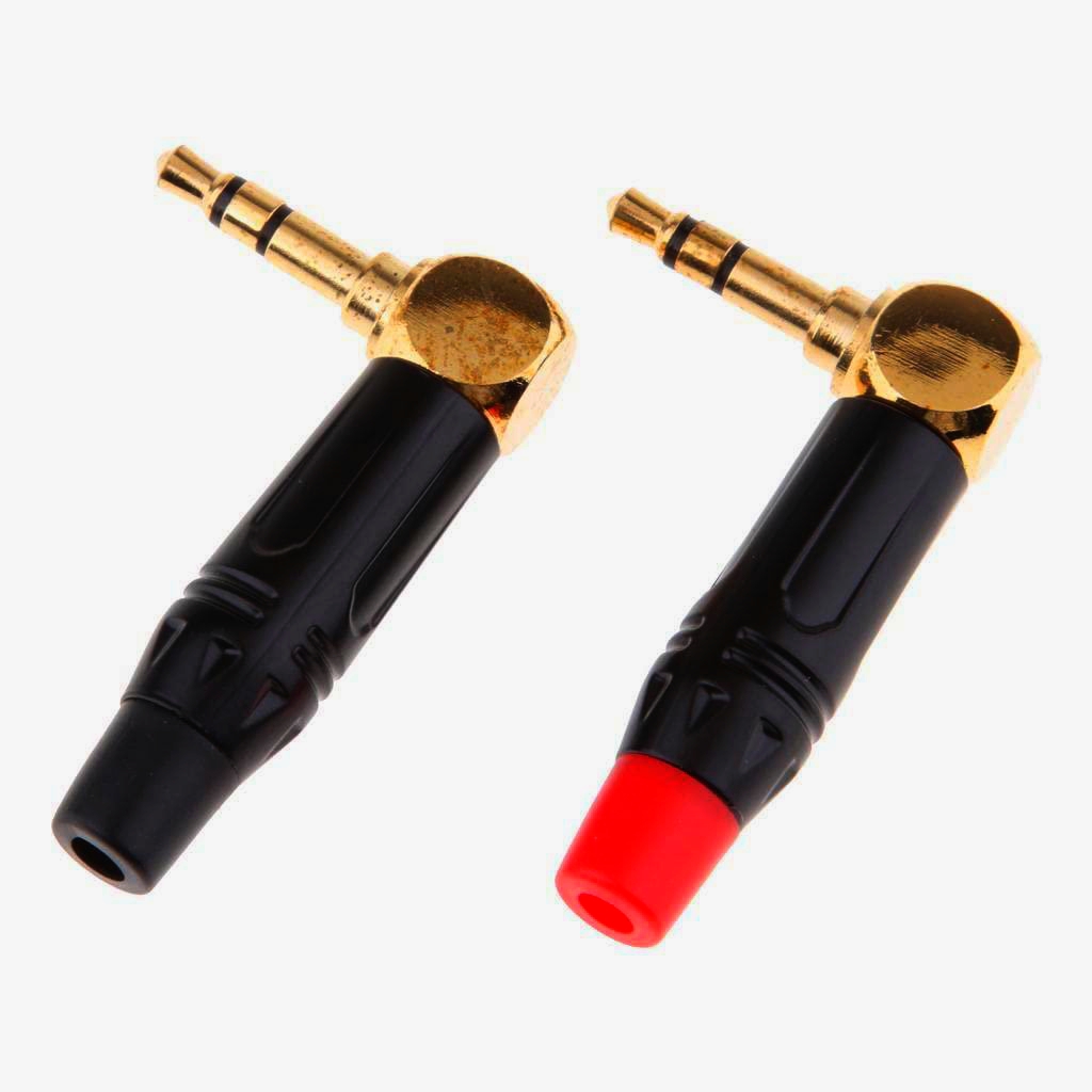 Кабельний штекер mini Jack 3.5 TC197-B кутовий, 3 контакта, чорний I-Taki для аудіо, 1 м