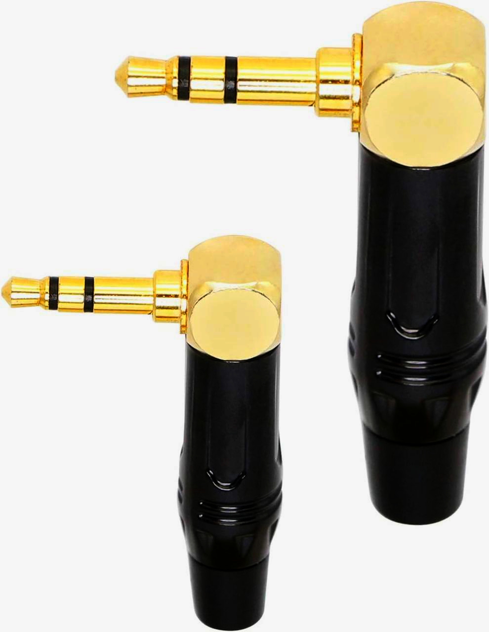 Кабельний штекер mini Jack 3.5 TC197-B кутовий, 3 контакта, чорний I-Taki для аудіо, 1 м