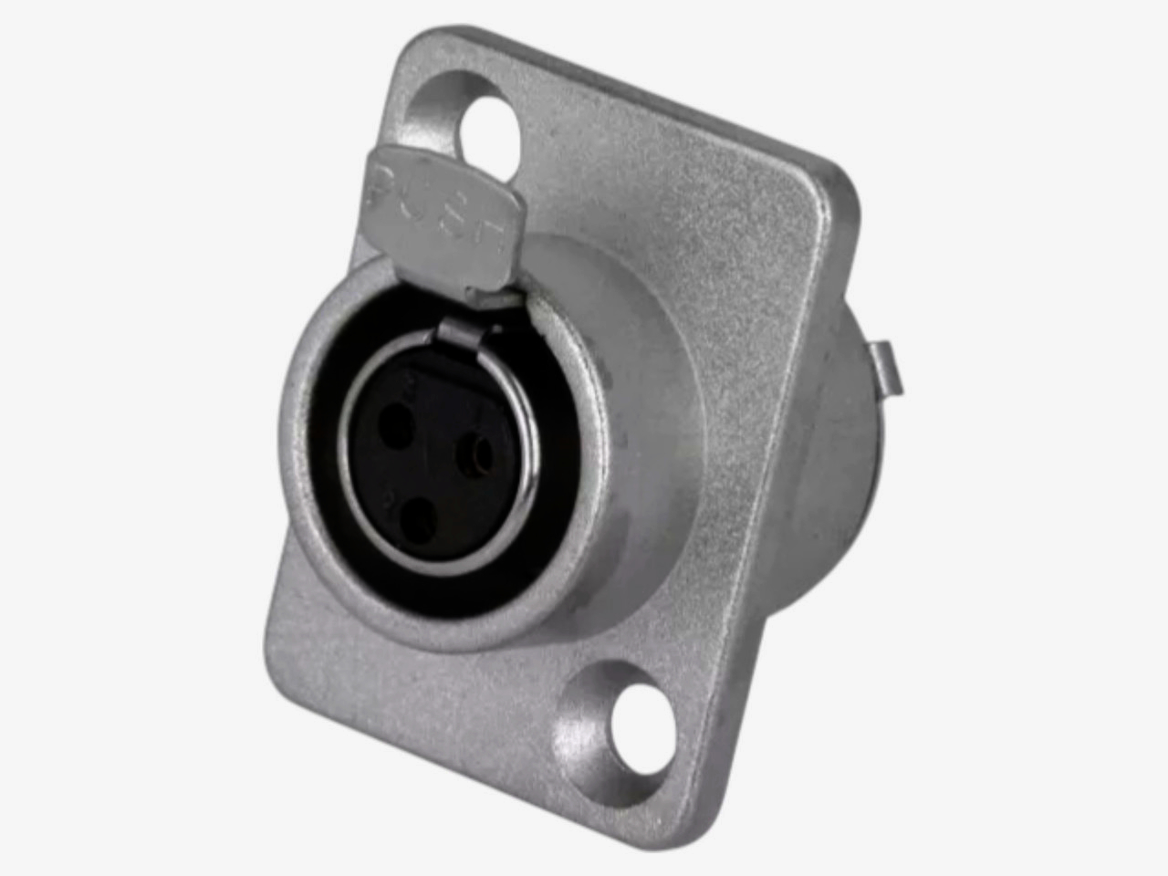 Разъем miniXLR 3 pin New Tide позолочений 92M-507(3P) з фланцем на 2 отвори, 1м