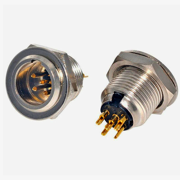 Разъем miniXLR круглий 5-контактний New Tide 92M-503 (5P) зол. покриття, метал