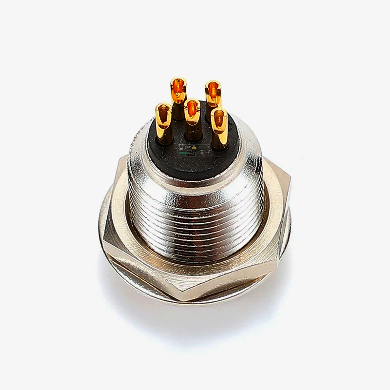 Разъем miniXLR круглий 5-контактний New Tide 92M-503 (5P) зол. покриття, метал